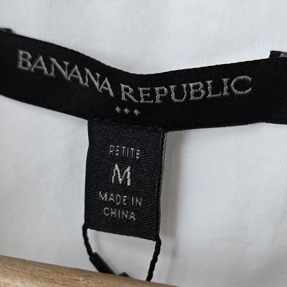 NWT Banana Republic Long Sleeveless Shirt Women's Button Down Cotton Summer MP - Picture 5 of 8